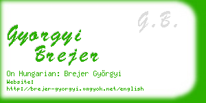 gyorgyi brejer business card